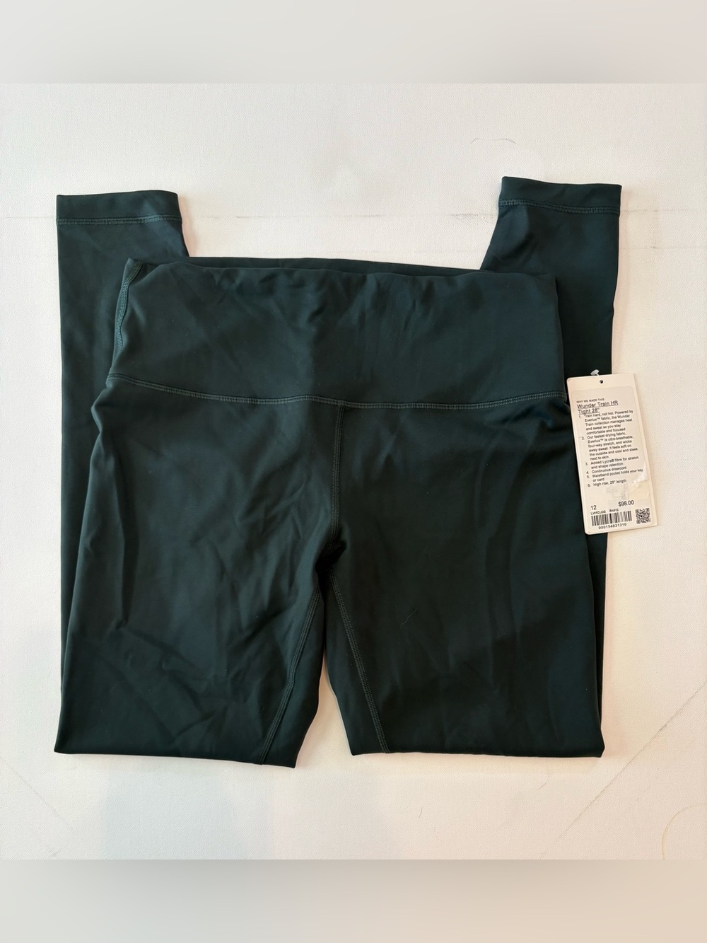 NWT Lululemon Wunder Train HR Tight 28" in Rainforest Green Size 12